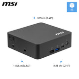 MSI Cubi NUC AI+ 3MG-005BEU USFF Sort 322 Intel® SoC FCBGA2540 4,4 GHz Indbyggede højttaler(e)