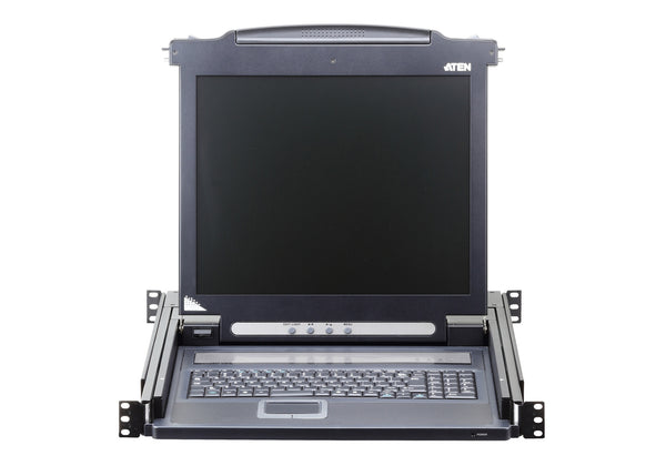 ATEN CL1000M rack-konsol 43,2 cm (17") 1280 x 1024 pixel Metal, Plast Sort 1U