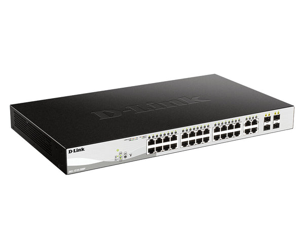 D-Link DGS-1210-28P netværksswitch Administreret L2 Gigabit Ethernet (10/100/1000) Strøm over Ethernet (PoE) 1U Sort