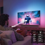 Philips Ambilight 48OLED760/12 TV 121,9 cm (48") 4K Ultra HD Smart TV Wi-Fi Grå