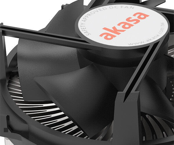 Akasa AK-CC6606BP01 Computerkølesystem Processor Køleplade/køler 9 cm Aluminium, Sort 1 stk