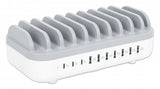 Manhattan 180856 ladestation organisator Desktop monteret Plast Hvid