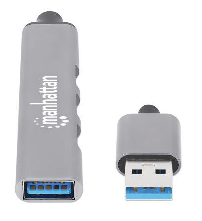 Manhattan 168427 interface hub USB 3.2 Gen 1 (3.1 Gen 1) Type-A 5000 Mbit/s Grå