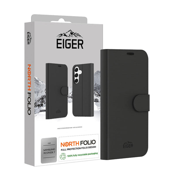 EIGER EGCA00591 mobiltelefon etui 16,8 cm (6.6") Tegnebogsetui Sort