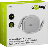 Goobay 77425 USB-kabel USB 2.0 1 m USB C 0,48 Gbit/sek. Sølv, Hvid