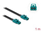 DeLOCK 91567 koaxial kabel 1 m Mini FAKRA Z dual Sort, Blå