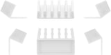 Goobay 70431 kabelorganisator Skrivebord Kabelholder Hvid 2 stk