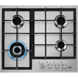 AEG HGB64420SM Sort, Rustfrit stål Indbygget 56 cm Gaskomfur 4 zone(s)
