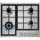 AEG HGB64420SM Sort, Rustfrit stål Indbygget 56 cm Gaskomfur 4 zone(s)