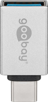 Goobay 56620 kabel kønsskifter USB C USB A Sølv