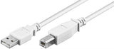 Goobay 96186 USB-kabel USB 2.0 1 m USB A USB B 0,48 Gbit/sek. Hvid