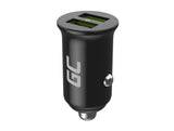 Green Cell GC CADM-GC-36AA - USB-Ladegeraet 36 W 2x USB-A schwarz Lommelygte, GPS, Hovedtelefoner, Mobiltelefon, Navigator, Andet, Bærbar højttaler, Strømbank, Smartphone, SmartWatch, Tablet, Telefon, Universel Sort Cigartænder Hurtig opladning Automatisk