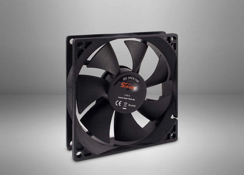 Inter-Tech 88885180 Computerkølesystem Universel Ventilator 9,2 cm