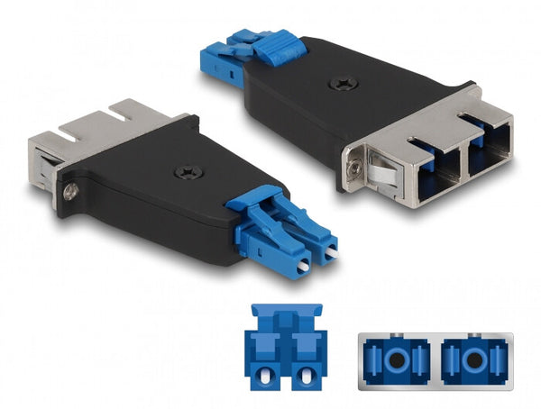 DeLOCK 87947 fiber adapter LC/SC 1 stk Sort, Blå