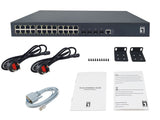 LevelOne GTP-2871DP netværksswitch Administreret L2/L3 Gigabit Ethernet (10/100/1000) Strøm over Ethernet (PoE) 1U Grå