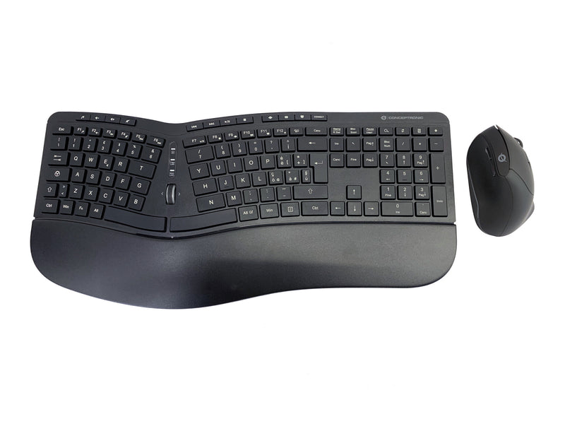 Conceptronic ORAZIO02IT tastatur Mus inkluderet Kontor RF trådløst QWERTY Italiensk Sort