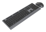 Gembird KBS-WPS-02 tastatur Mus inkluderet Hjemme/kontor RF trådløs + Bluetooth QWERTY US International, Ukrainsk, Russisk Sort