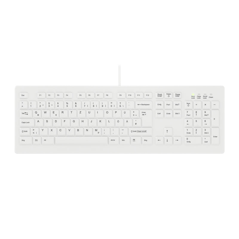 Contour Design Active Key AK-C8100F-U1-W/GE tastatur Medicinsk USB QWERTZ Tysk Hvid
