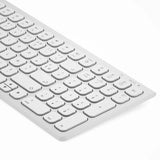 ALOGIC ASKBT2MCWH-DE tastatur Mus inkluderet Hjemme/kontor Bluetooth QWERTY Tysk Hvid