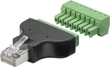 Goobay 76736 kabel kønsskifter Terminal Block 8-pin RJ-45 (8P8C) Sort