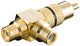 Goobay 11387 kabel kønsskifter RCA 2 x RCA Sort, Guld