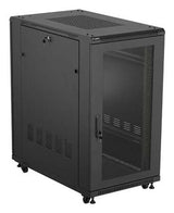 Lanberg FF01-6022-23B stativ 22U Fritstående reol Sort