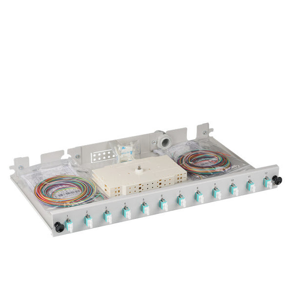 EFB Elektronik B71901L12OM3 fiber adapter LC 1 stk Turkisfarve, Grå