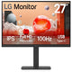 LG 27BA650-B computerskærm 68,6 cm (27") 1920 x 1080 pixel Fuld HD LCD Bordplade Sort