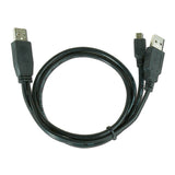 Gembird 0.9m 2x USB 2.0 A/mini-B M USB-kabel 0,9 m Micro-USB A Mini-USB B Sort