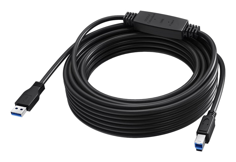 Vision TC 10MUSB3.0+/BL USB-kabel USB 3.2 Gen 1 (3.1 Gen 1) 10 m USB C USB B 5 Gbit/sek. Sort