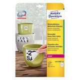 Avery L4715REV-20 selvklæbende etiket Afrundet rektangel Aftagelig Hvid 160 stk