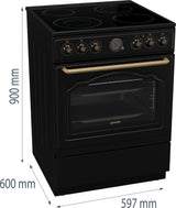 Gorenje El komfur GECS6B70CLB RAL9005 MAT