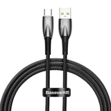 Baseus Glimmer USB-kabel USB 2.0 1 m USB A USB C 480 Gbit/sek. Sort