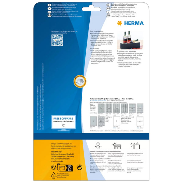 HERMA 8895 print etiket Hvid Selvklæbende printeretiket