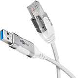 Goobay 74380 kabel kønsskifter USB 3.0 type A RJ45 Hvid