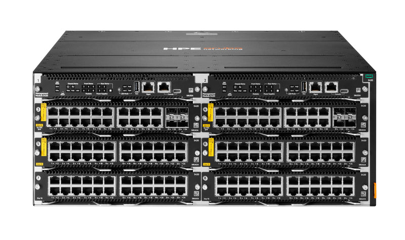 HPE Aruba Networking CX 5420 6-slot Switch Administreret L3 Strøm over Ethernet (PoE) 4U Sort
