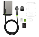 Green Cell GC EVGC021B2250 - Wallbox, 3,6 - 22 KW, 5 m, NFC Grå Aluminium Væg Indbygget skærm LED