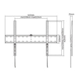 Gembird WM-70F-01 tv-beslag 177,8 cm (70") Sort