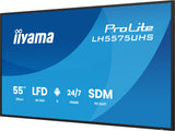 iiyama LH5575UHS-B2AG skilte display Digital fladpaneldisplay 138,7 cm (54.6") LCD Wi-Fi 500 cd/m² 4K Ultra HD Sort Indbygget processer Android 11 24/7