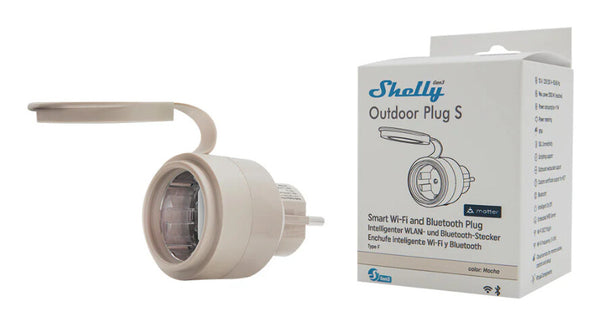 Shelly Outdoor Plug S Gen3 smart stik Mokka