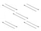 DeLOCK 18772 kabelsamler Rustfrit stål Metallic 10 stk