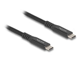 DeLOCK 80023 USB-kabel USB4 Gen 2x2 0,5 m USB C 20 Gbit/sek. 100 W Sort