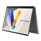 ASUS Vivobook 16 Flip TP3607SA-SI155W Copilot+ PC Intel Core Ultra 7 256V Hybrid (2-i-1) 40,6 cm (16") Berøringsskærm WUXGA 16 GB LPDDR5x-SDRAM 1 TB SSD Wi-Fi 7 (802.11be) Windows 11 Home Tysk Grå