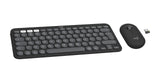 Logitech Pebble 2 Combo for Mac tastatur Mus inkluderet Universel RF trådløs + Bluetooth QWERTY US International Grafit