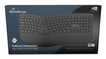 MediaRange MROS279 tastatur Hjemme/kontor RF trådløst QWERTZ Tysk Sort