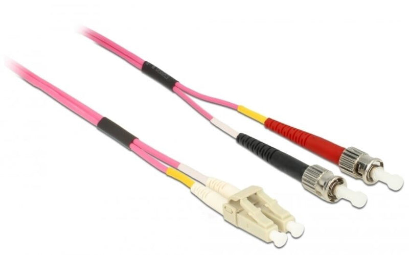 DeLOCK Cable Optical Fibre LC to ST Multi-mode InfiniBand og fiberoptisk kabel 0,5 m Violet