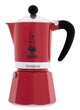 Bialetti Rainbow Moka gryde Sort, Rød, Rustfrit stål