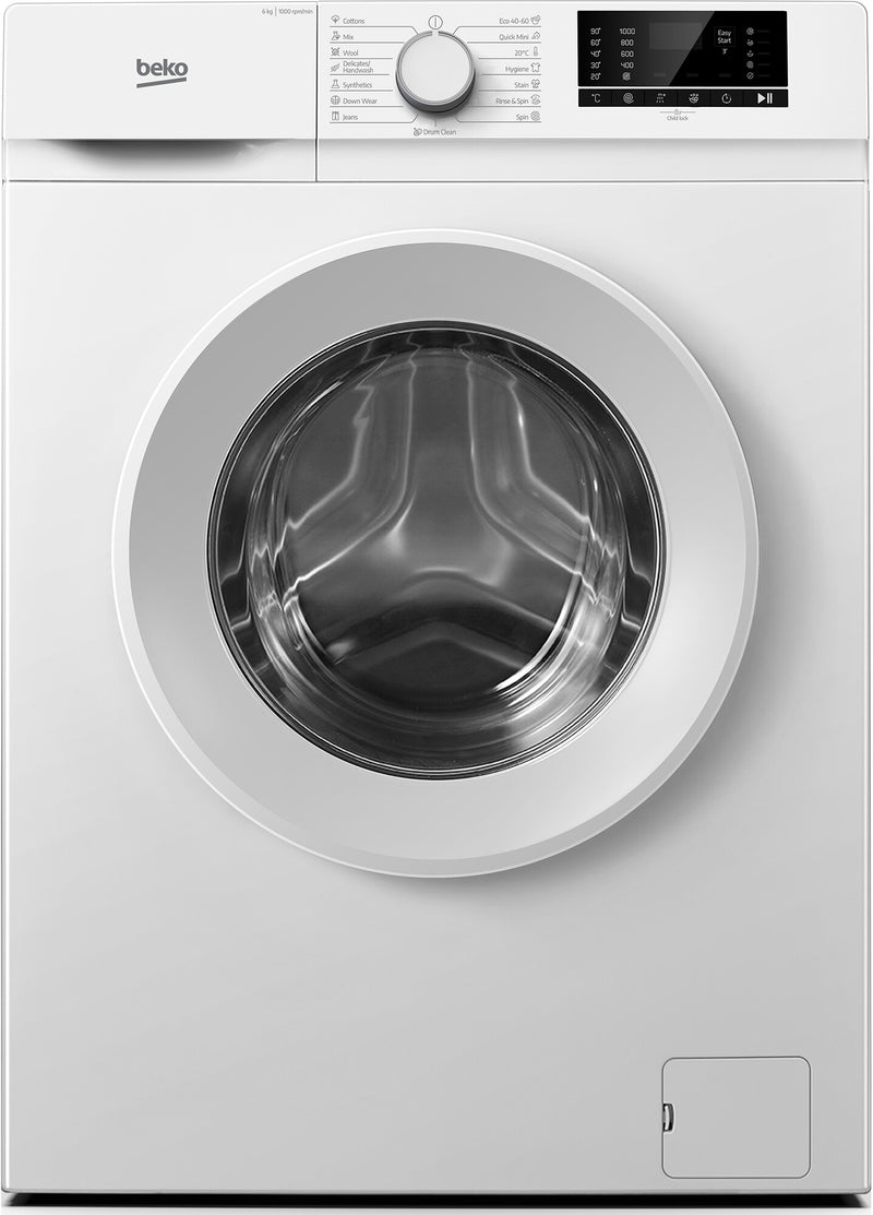 Beko B1WFK2604WEE vaskemaskine Front-læsning 6 kg 1000 rpm Hvid
