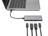DeLOCK 64111 interface hub USB 3.2 Gen 2 (3.1 Gen 2) Type-C 10000 Mbit/s Grå