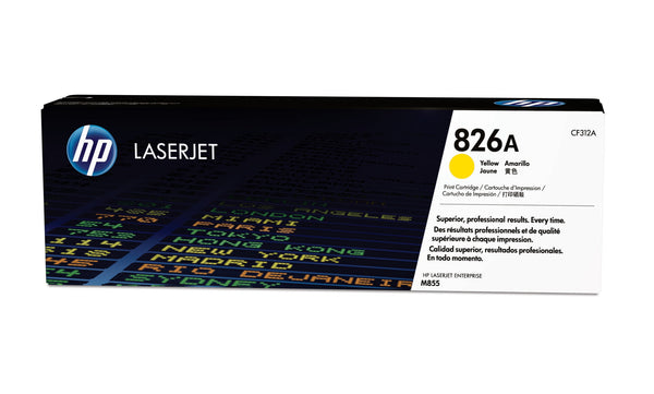 HP Original 826A LaserJet-tonerpatron, gul